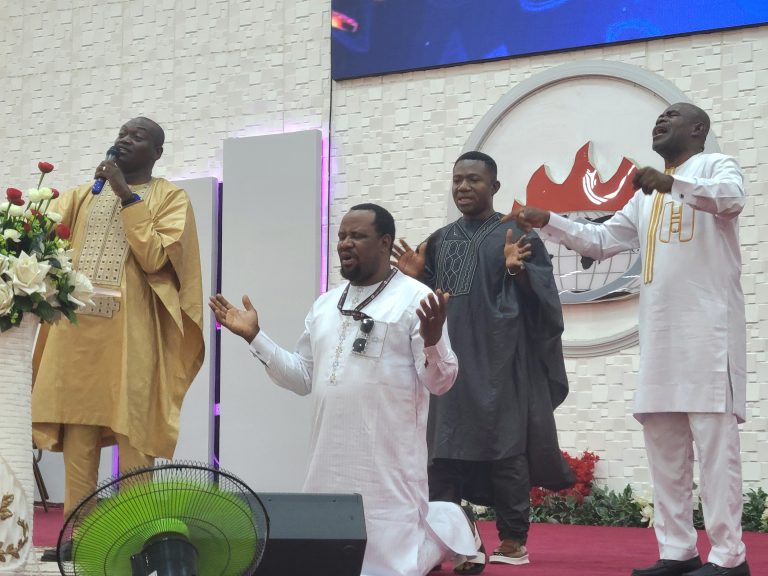 BREAKING: APC Bwari Chairmanship Candidate, Hon. Haruna Audi Shekwolo, Worships at Living Faith Church Byazhin, Seeks Support and Prayer